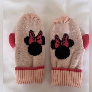 Gap Disney Pink and Black Character Mittens